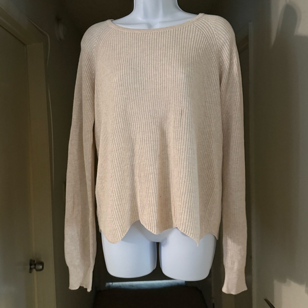 Lilla P Cream Knit Sweater - Size M